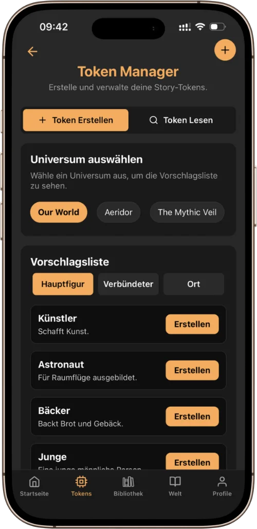 Token-Einrichtung